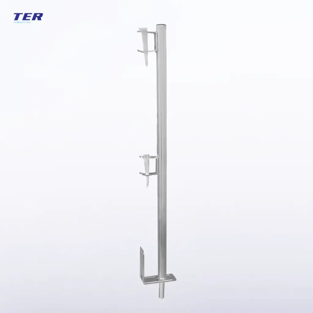 Guardrail post drop-in with locking system ⌀25
